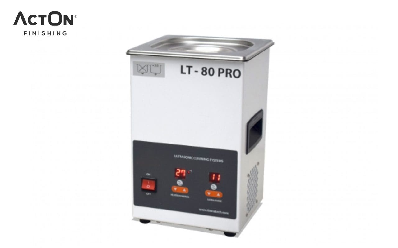 Our LT-PRO Laboratory Ultrasonic Cleaning Machines includes a range of small-sized ultrasonic machines, designed for cleaning delicate parts.